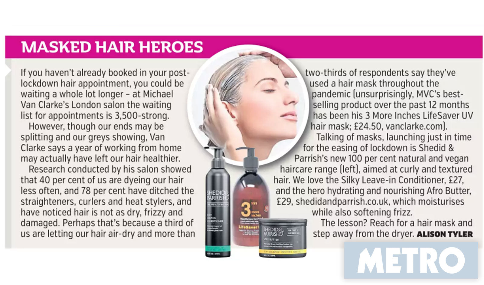 METRO: Masked Hair Heroes