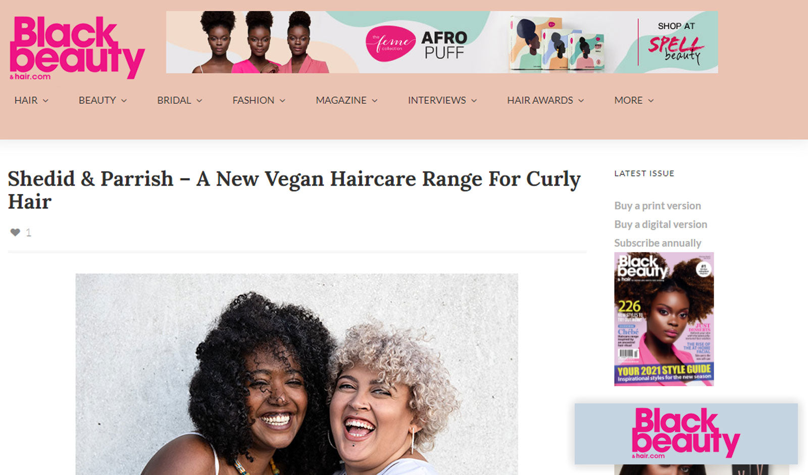 A New Vegan Haircare Range For Curly Hair