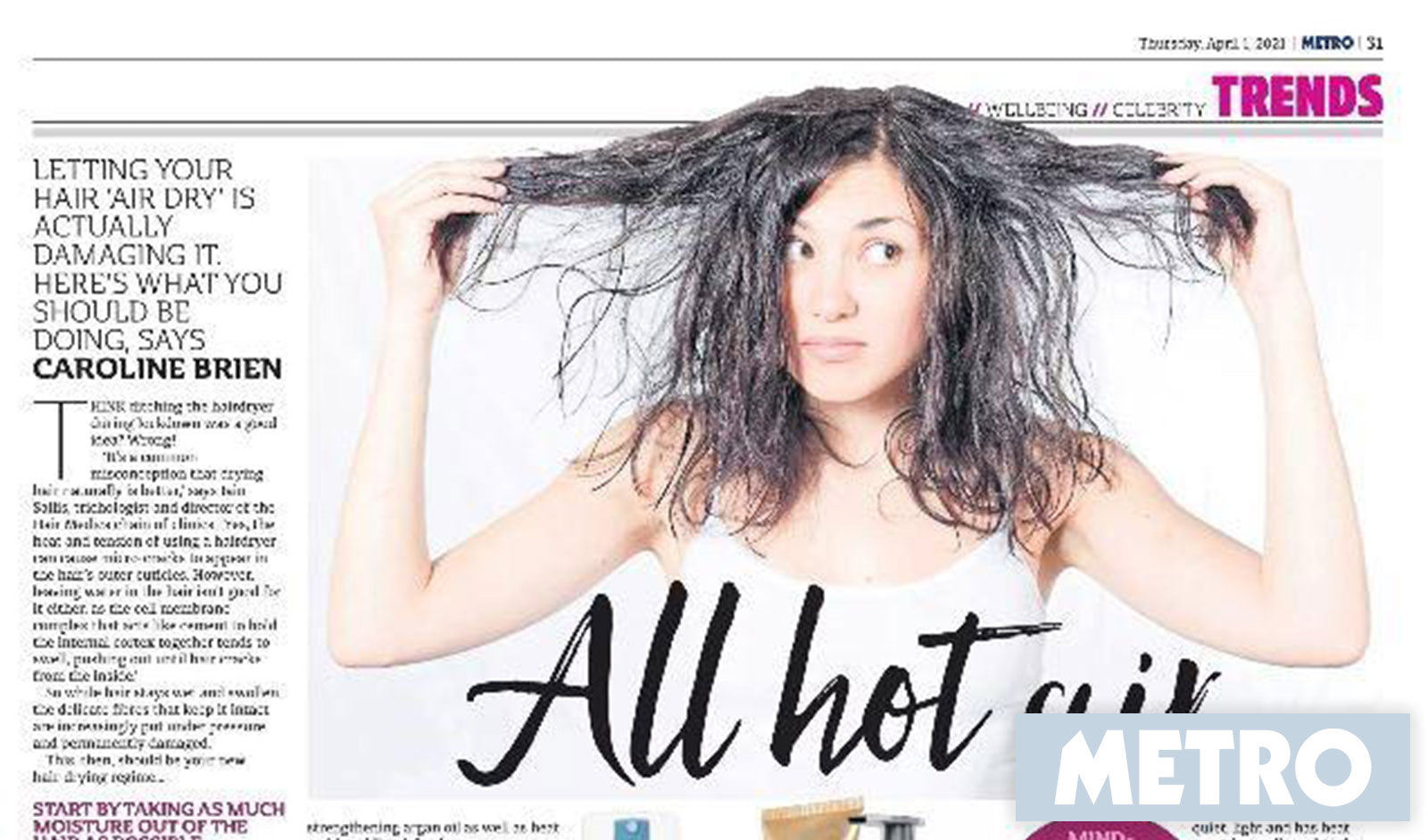 Letting Your Hair 'Air Dry' Is Actually Damaging It. Here's What You Should Be Doing