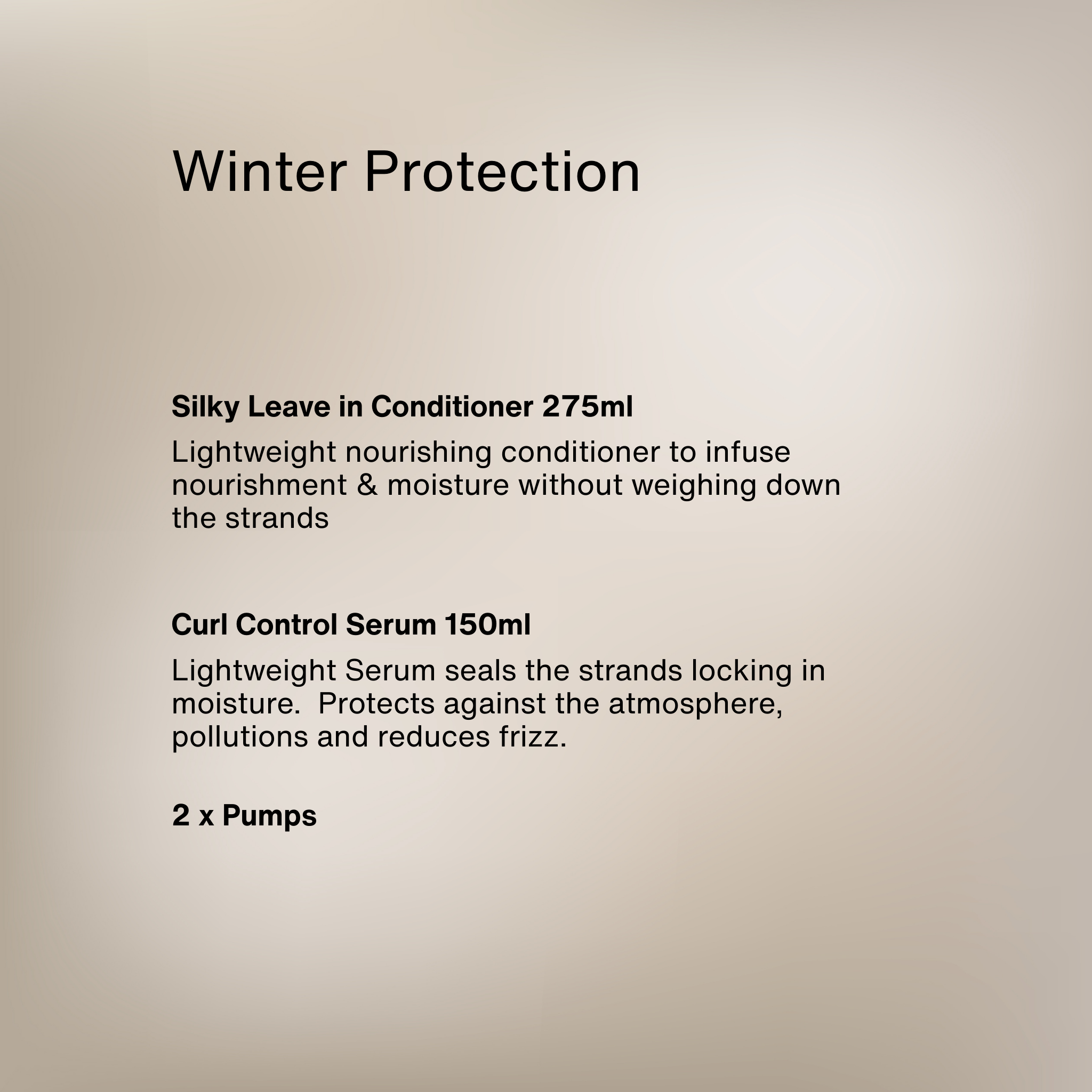 Winter Curl Protection - Leave In & Serum